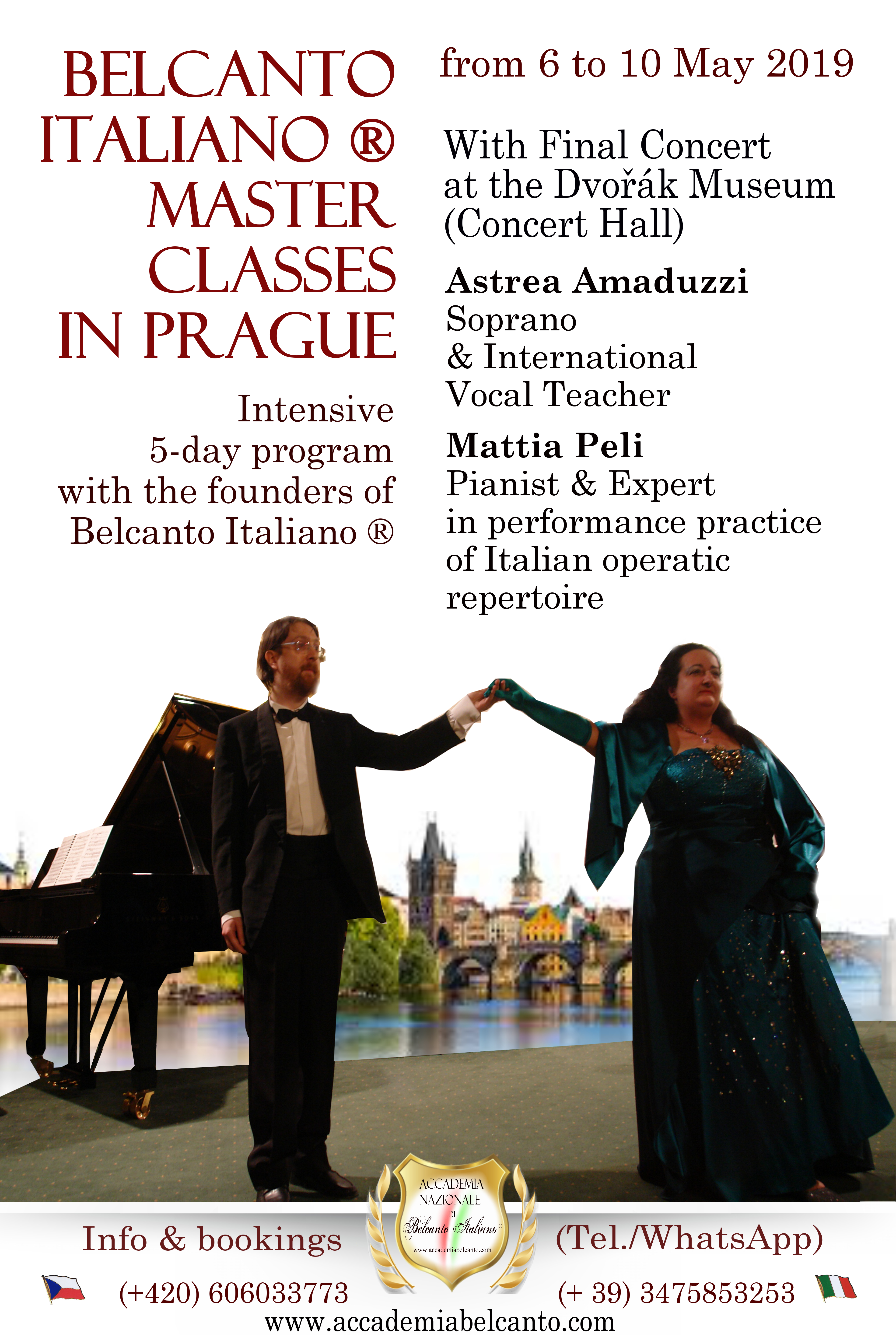 BELCANTO ITALIANO ® MASTER CLASSES IN PRAGUE – from 6 to 10 May 2019