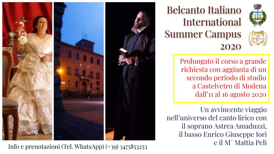 A grande richiesta raddoppiano i giorni di studio con “Belcanto Italiano Summer Campus”